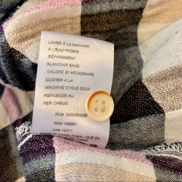 Anthropology Isabella Sinclair Plaid Lace Shirt - Picture 6 of 8